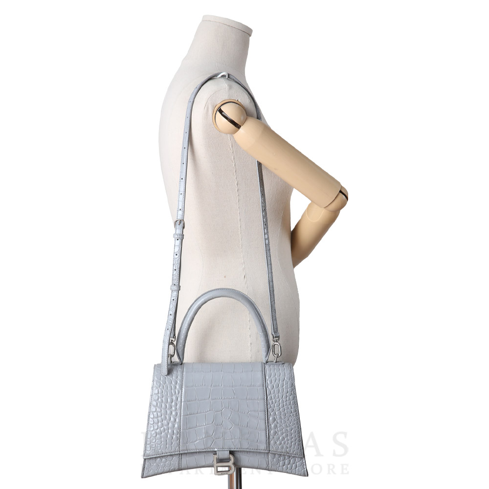 BALENCIAGA(USED)발렌시아가 619668 와니 패턴 아워글래스 탑 핸들백