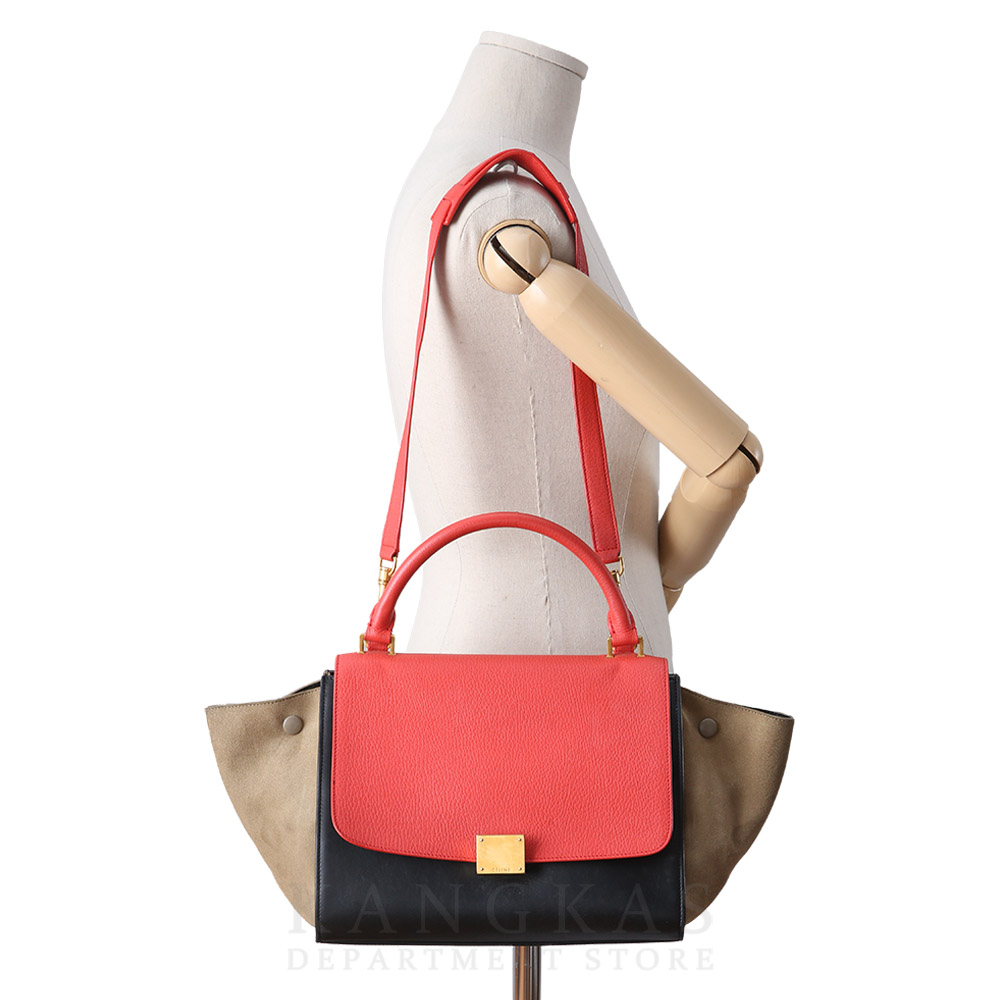 CELINE(USED)셀린느 트라페제 탑 핸들겸 숄더백