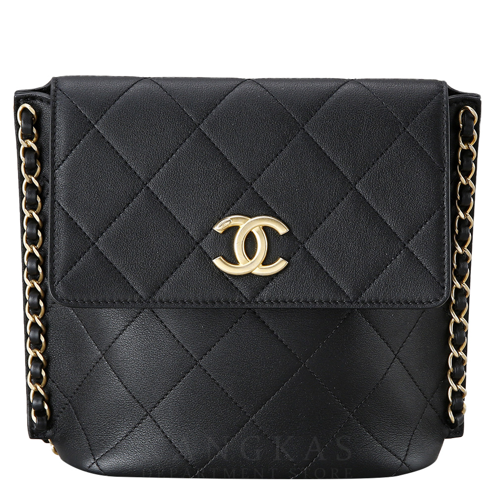 CHANEL(USED)K샤넬 AS2542 카프스킨 스몰 호보 블랙