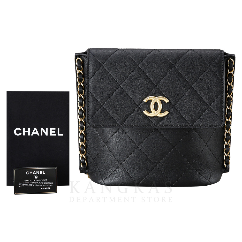CHANEL(USED)K샤넬 AS2542 카프스킨 스몰 호보 블랙