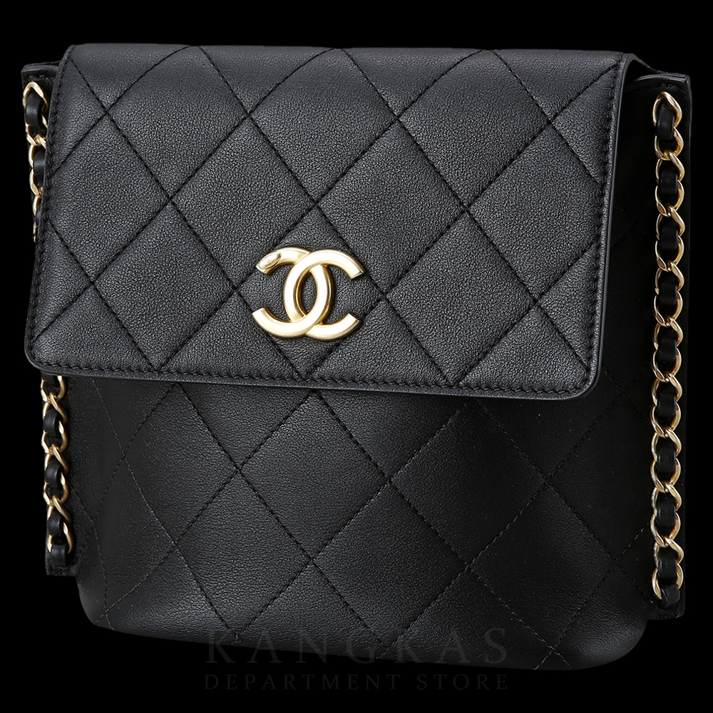CHANEL(USED)K샤넬 AS2542 카프스킨 스몰 호보 블랙