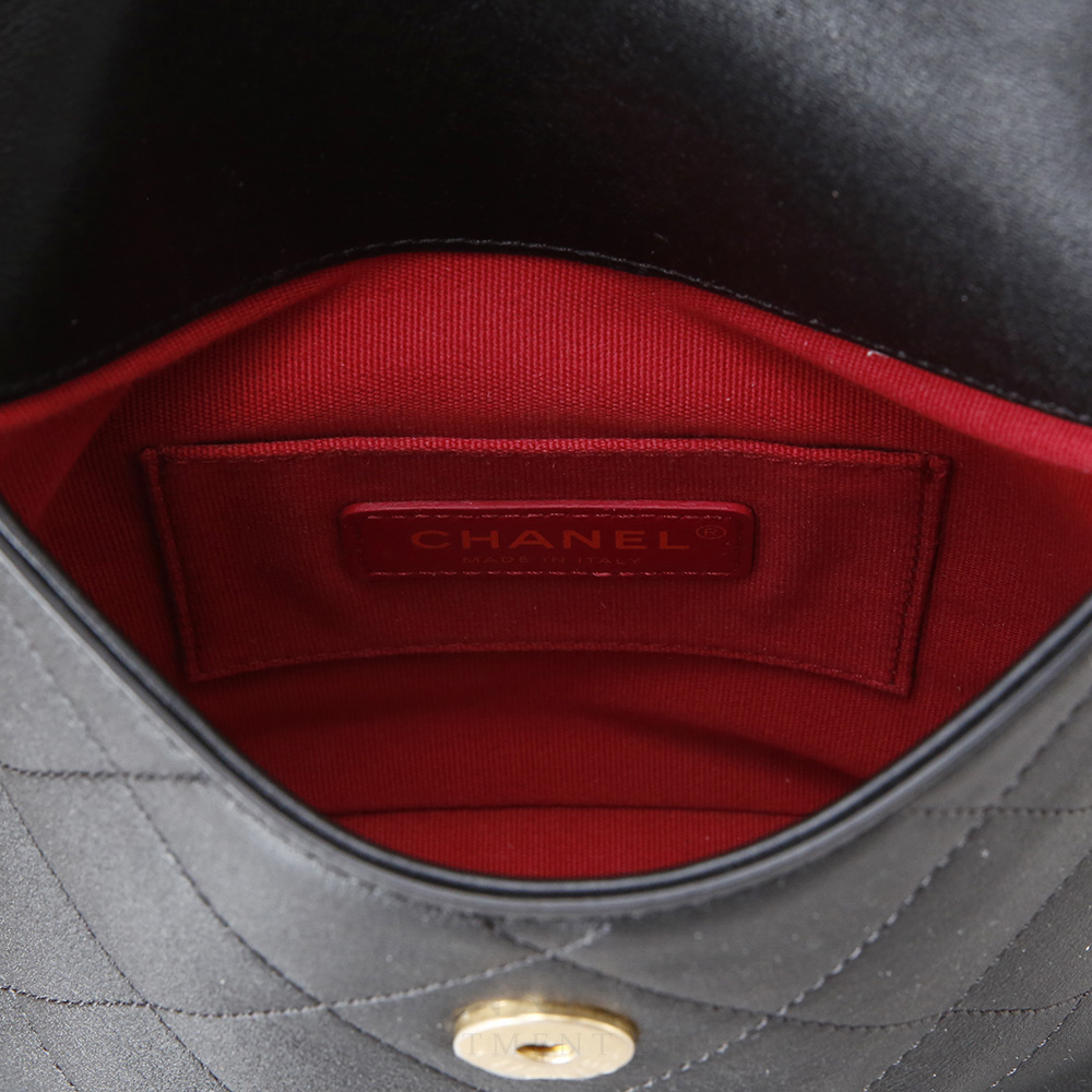 CHANEL(USED)K샤넬 AS2542 카프스킨 스몰 호보 블랙