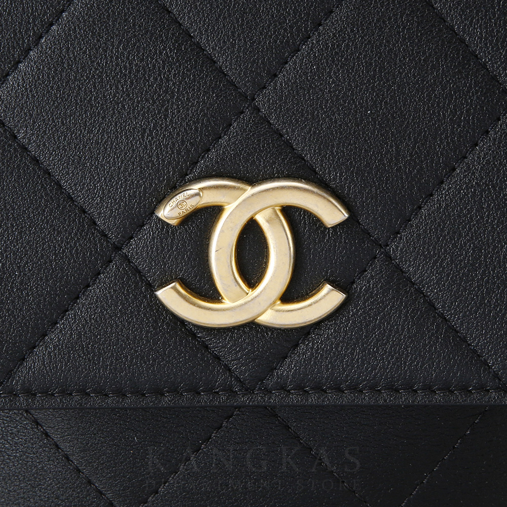 CHANEL(USED)K샤넬 AS2542 카프스킨 스몰 호보 블랙