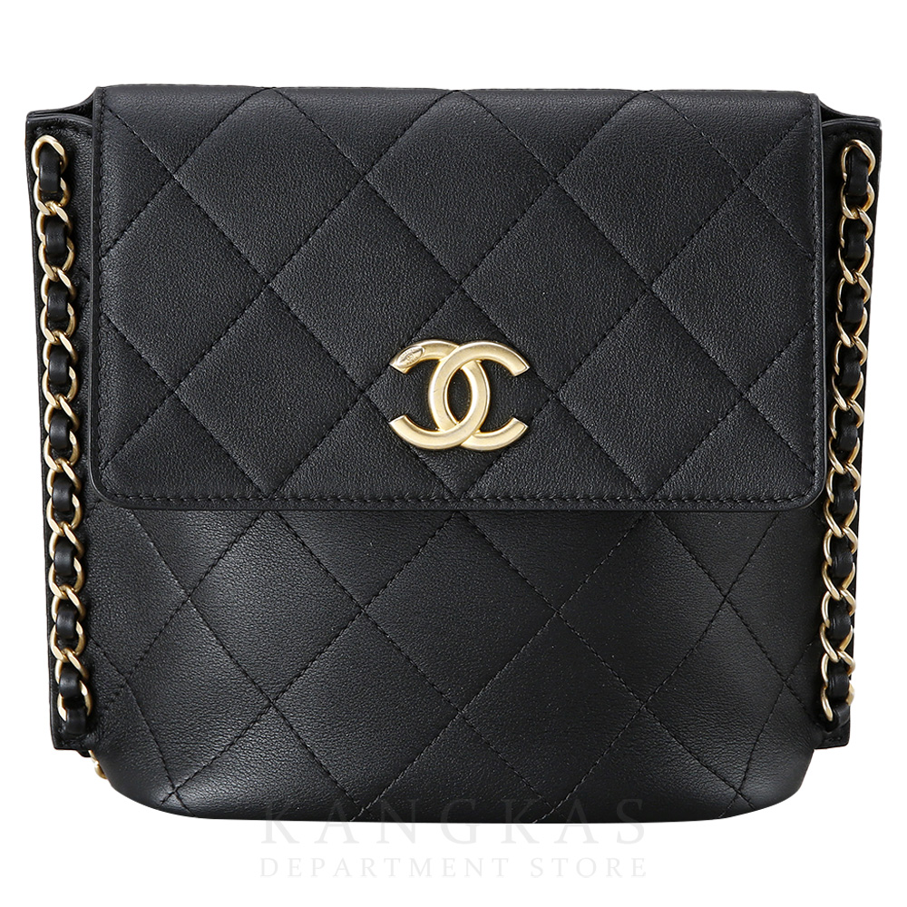 CHANEL(USED)K샤넬 AS2542 카프스킨 스몰 호보 블랙