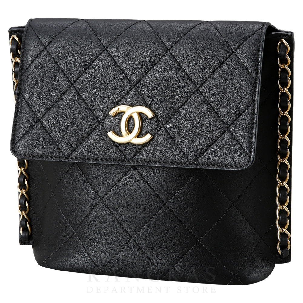 CHANEL(USED)K샤넬 AS2542 카프스킨 스몰 호보 블랙