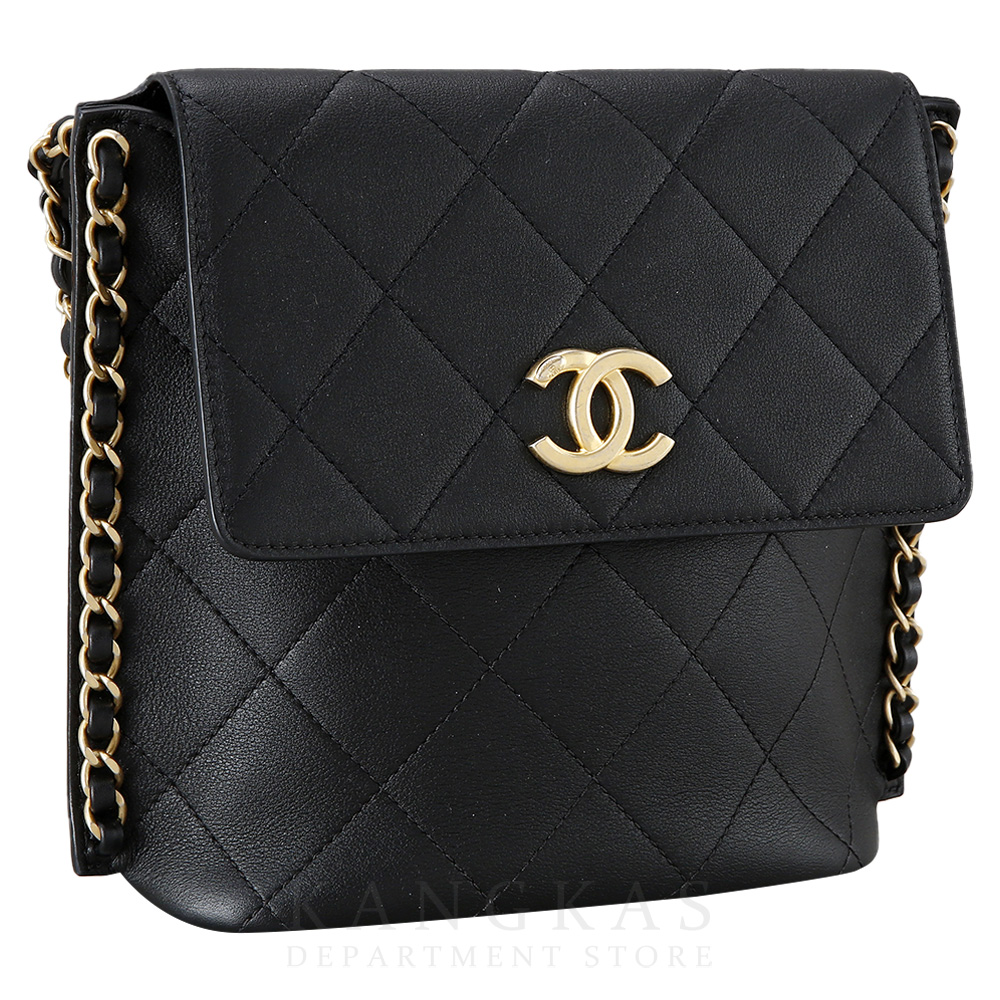 CHANEL(USED)K샤넬 AS2542 카프스킨 스몰 호보 블랙