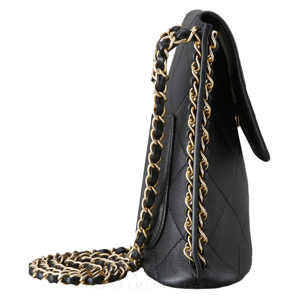 CHANEL(USED)K샤넬 AS2542 카프스킨 스몰 호보 블랙