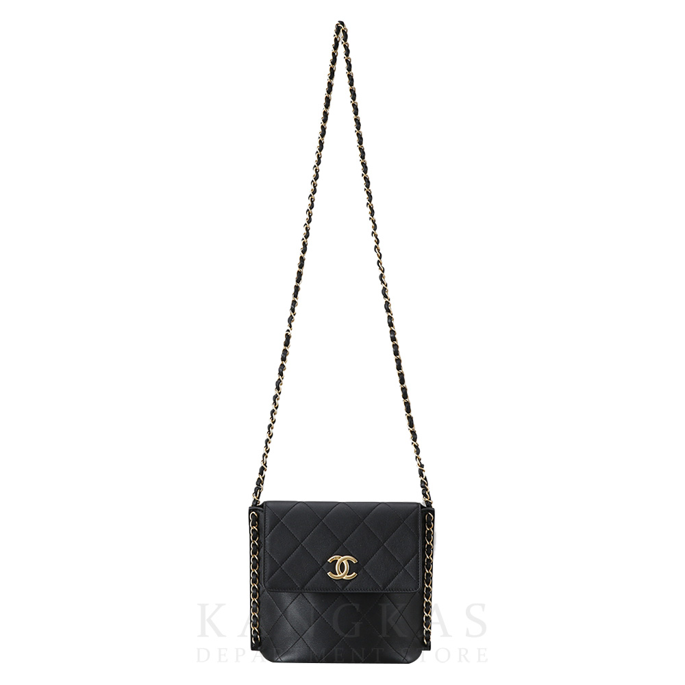 CHANEL(USED)K샤넬 AS2542 카프스킨 스몰 호보 블랙