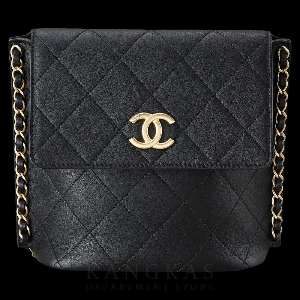 CHANEL(USED)K샤넬 AS2542 카프스킨 스몰 호보 블랙