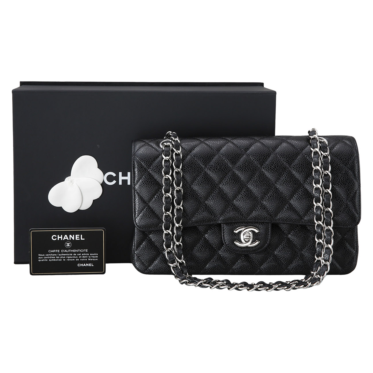 CHANEL(USED)샤넬 캐비어 클래식 미듐 플랩백