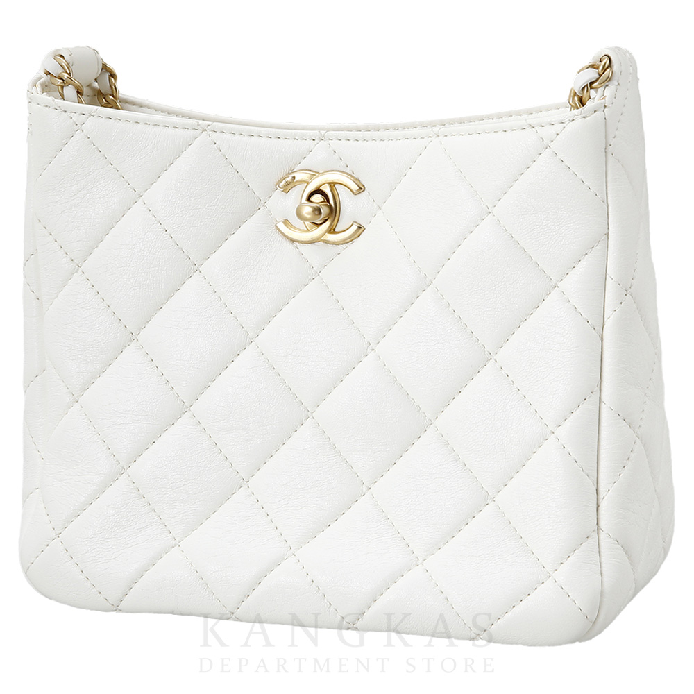 CHANEL(USED)샤넬 시즌 화이트 램스킨 크로스백