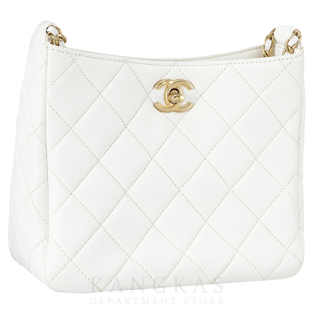 CHANEL(USED)샤넬 시즌 화이트 램스킨 크로스백