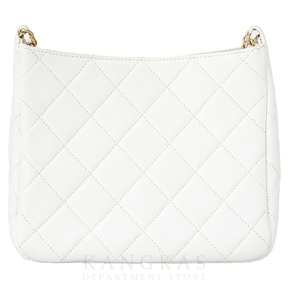 CHANEL(USED)샤넬 시즌 화이트 램스킨 크로스백