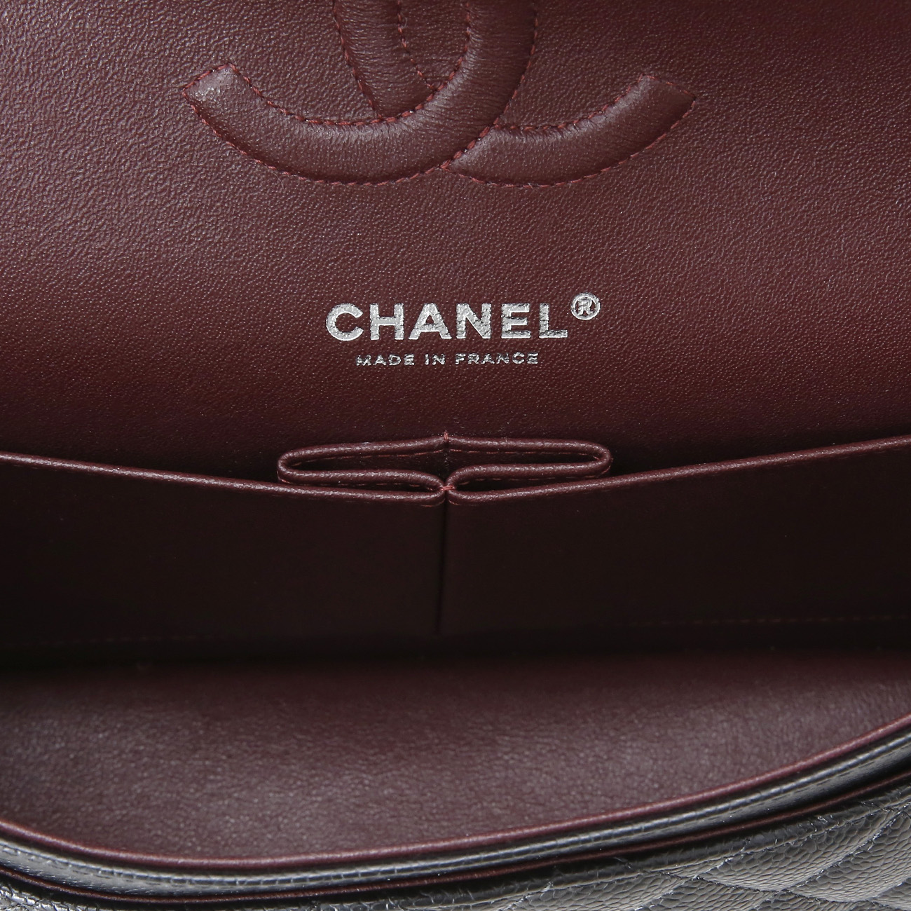 CHANEL(USED)샤넬 캐비어 클래식 미듐 은장