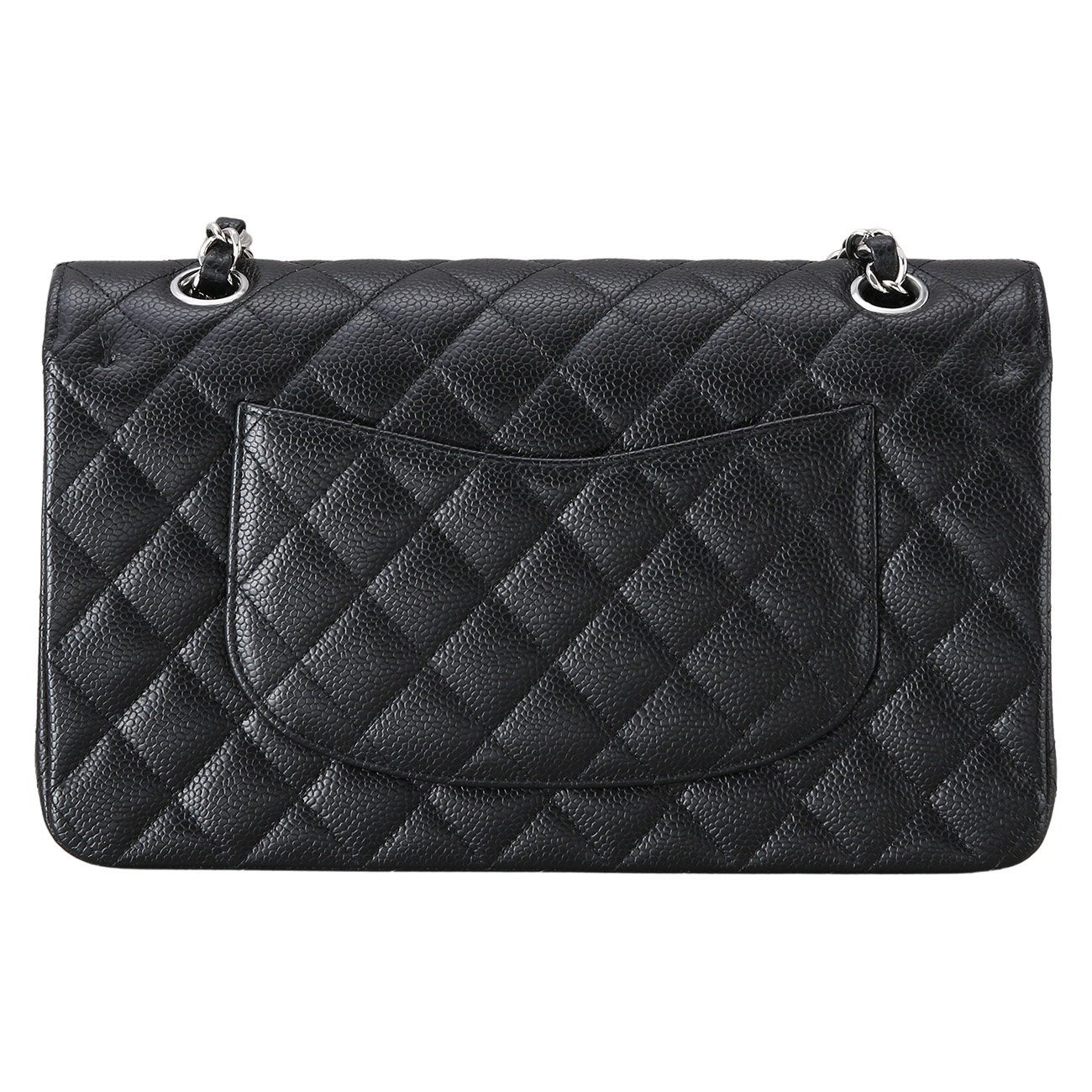 CHANEL(USED)샤넬 캐비어 클래식 미듐 은장