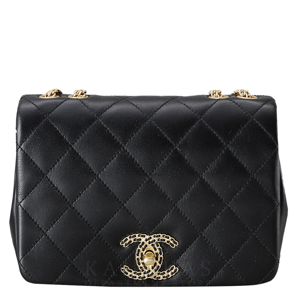 CHANEL(USED)샤넬 시즌 로고 체인 플랩백