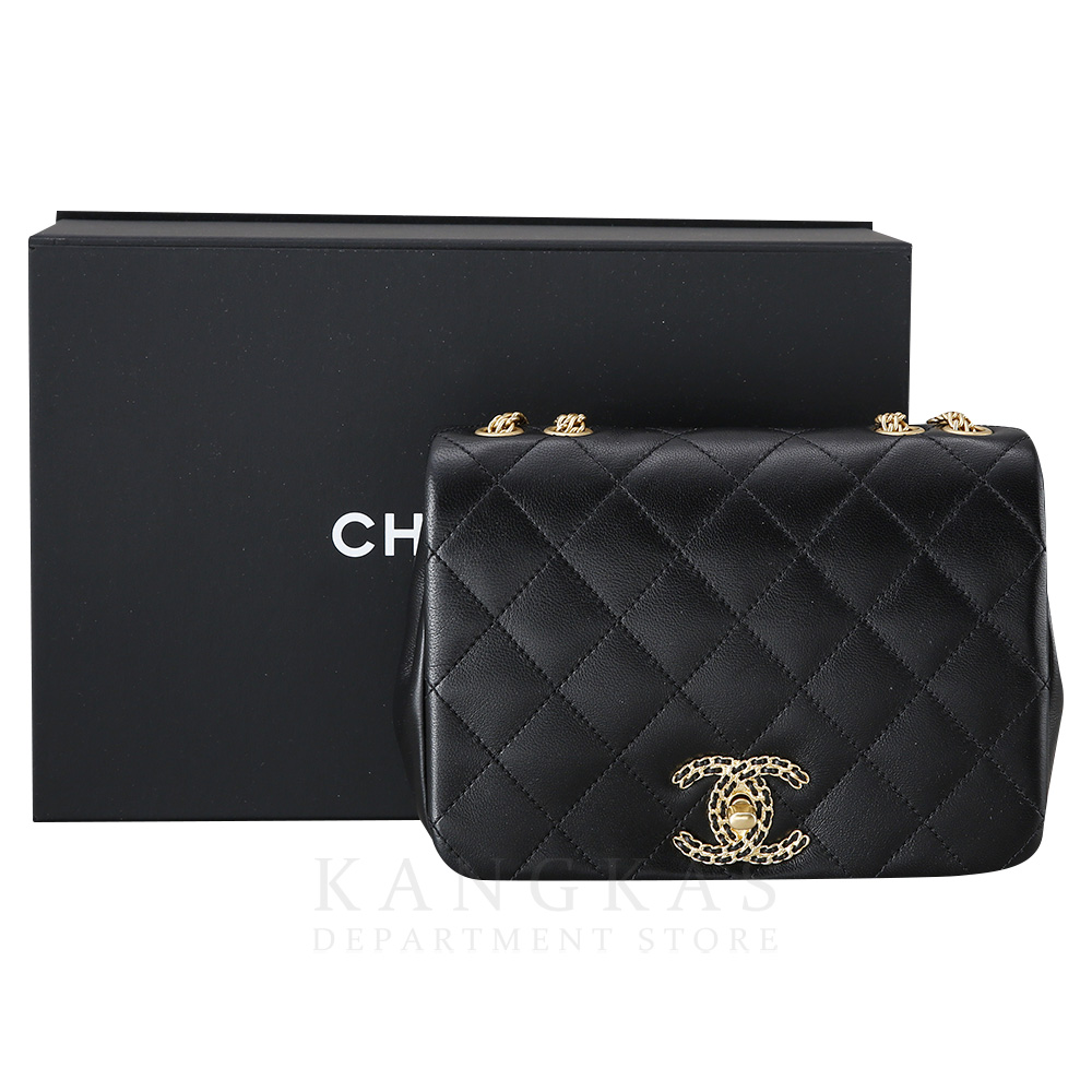 CHANEL(USED)샤넬 시즌 로고 체인 플랩백