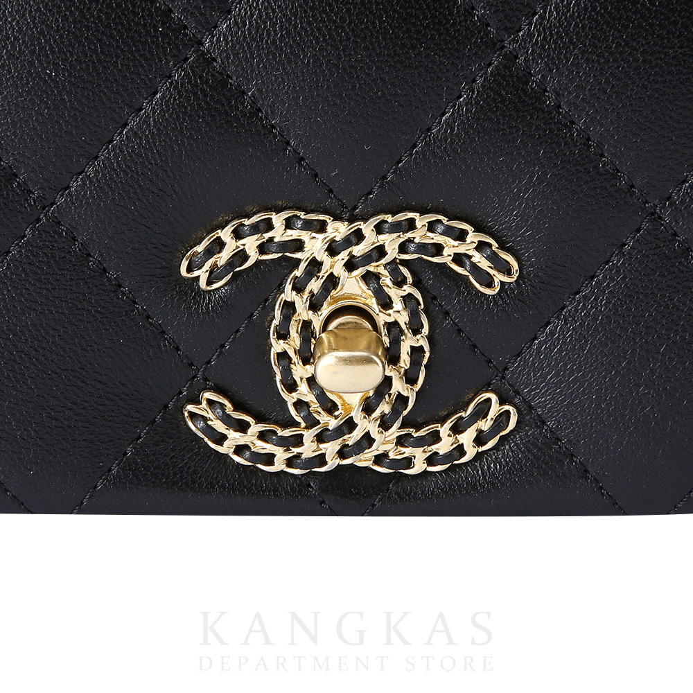 CHANEL(USED)샤넬 시즌 로고 체인 플랩백