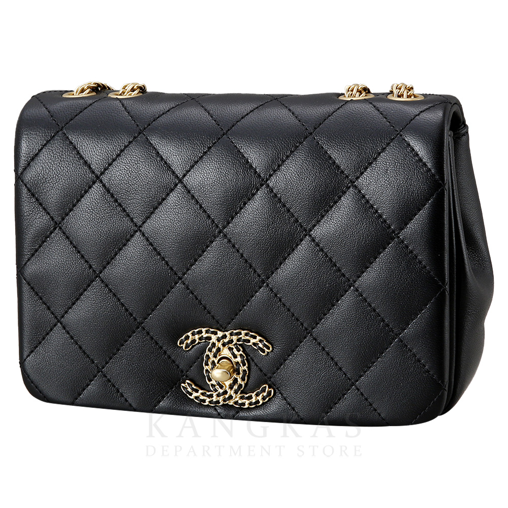 CHANEL(USED)샤넬 시즌 로고 체인 플랩백