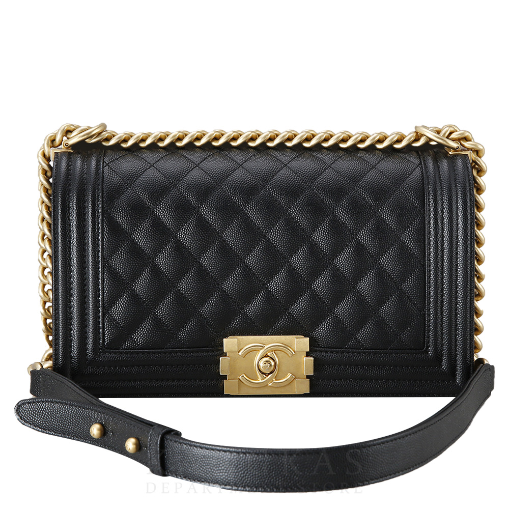 CHANEL(USED)샤넬 캐비어 보이샤넬 미듐