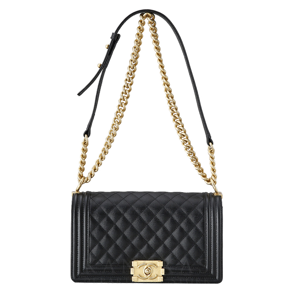 CHANEL(USED)샤넬 캐비어 보이샤넬 미듐