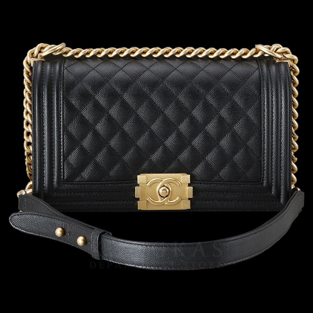 CHANEL(USED)샤넬 캐비어 보이샤넬 미듐