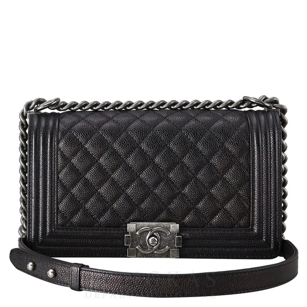 CHANEL(USED)샤넬 보이샤넬 캐비어 미듐
