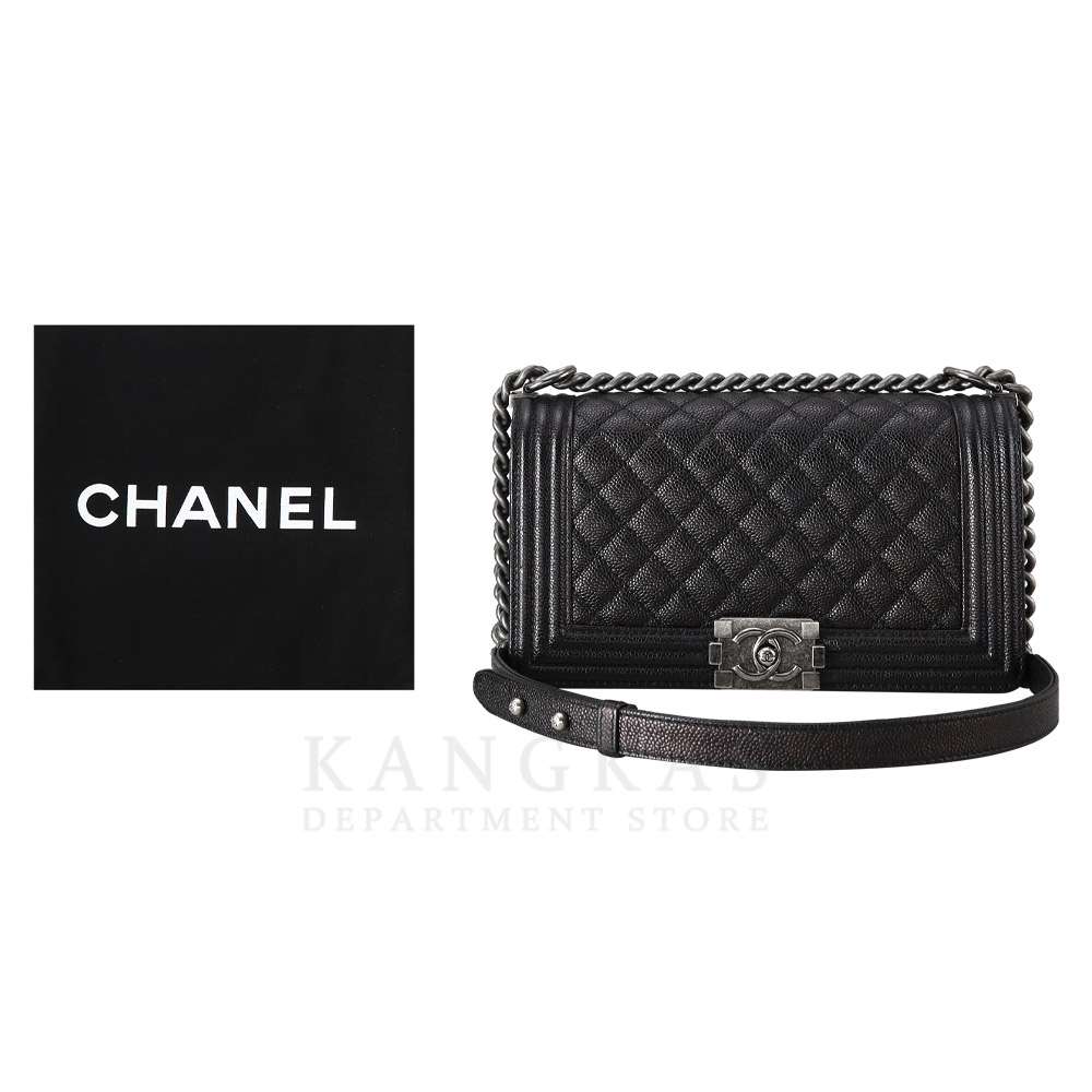 CHANEL(USED)샤넬 보이샤넬 캐비어 미듐
