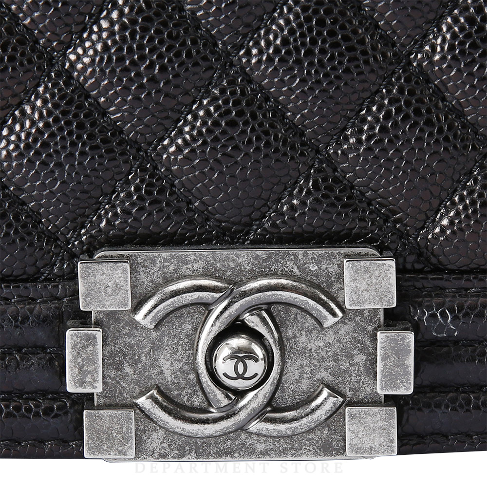 CHANEL(USED)샤넬 보이샤넬 캐비어 미듐