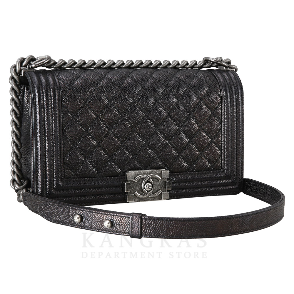 CHANEL(USED)샤넬 보이샤넬 캐비어 미듐