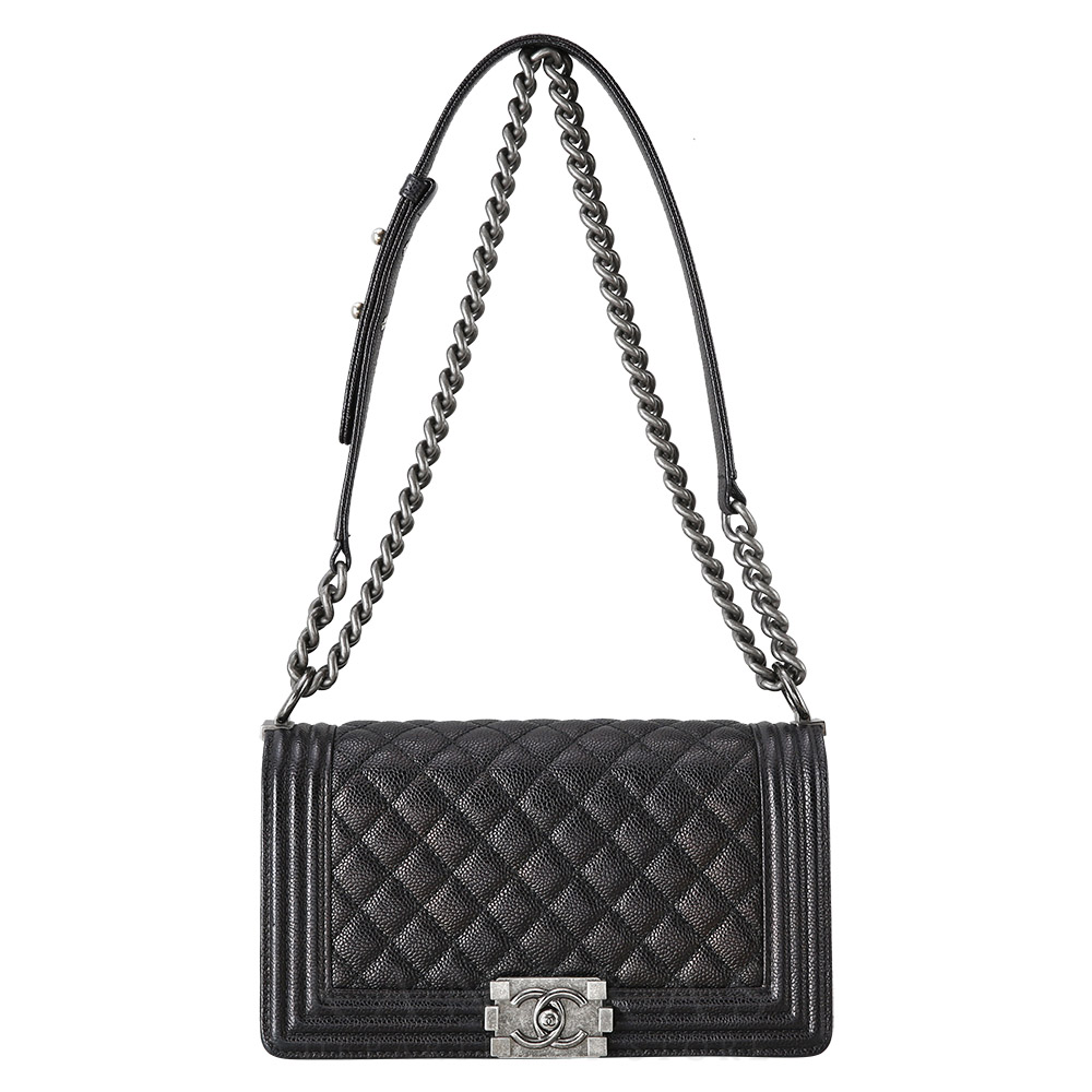 CHANEL(USED)샤넬 보이샤넬 캐비어 미듐