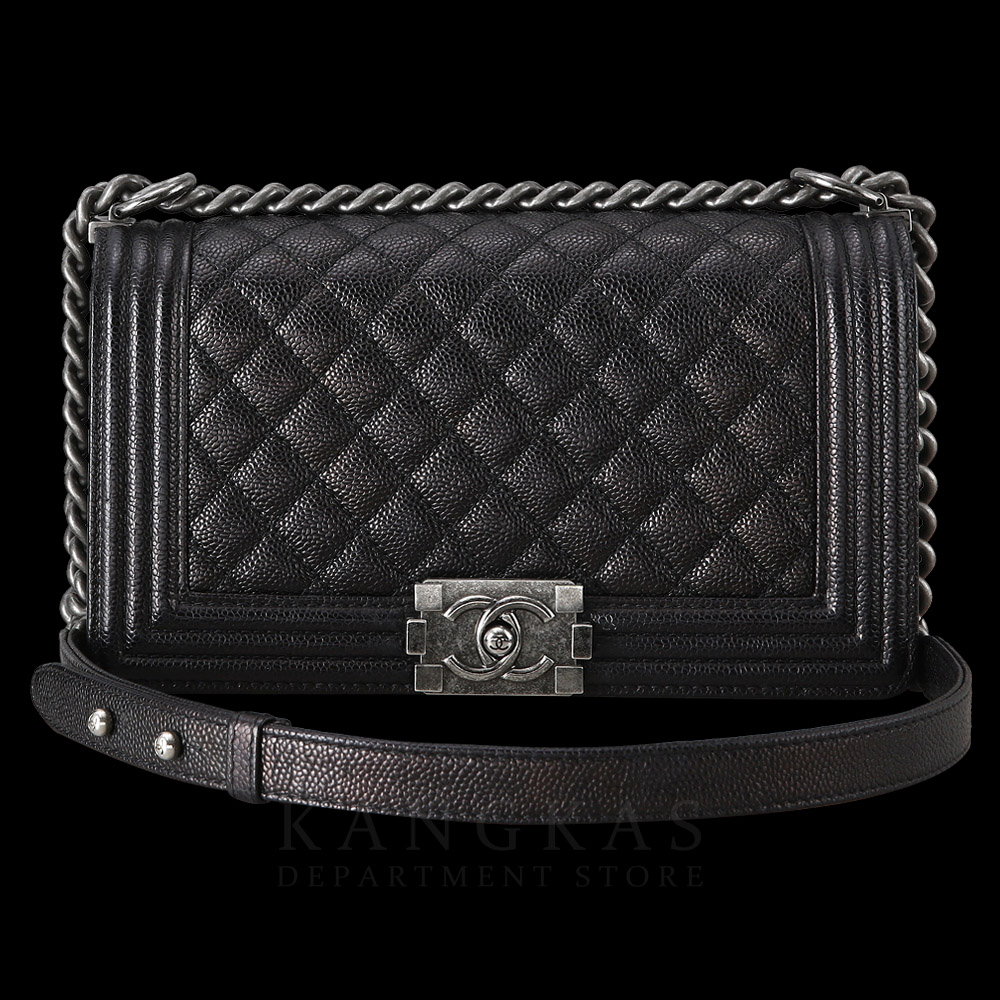 CHANEL(USED)샤넬 보이샤넬 캐비어 미듐