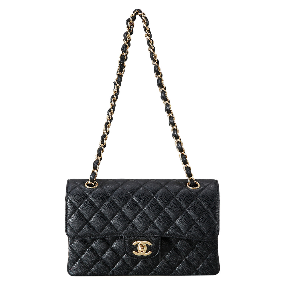 CHANEL(USED)샤넬 캐비어 클래식 스몰 플랩백 금장
