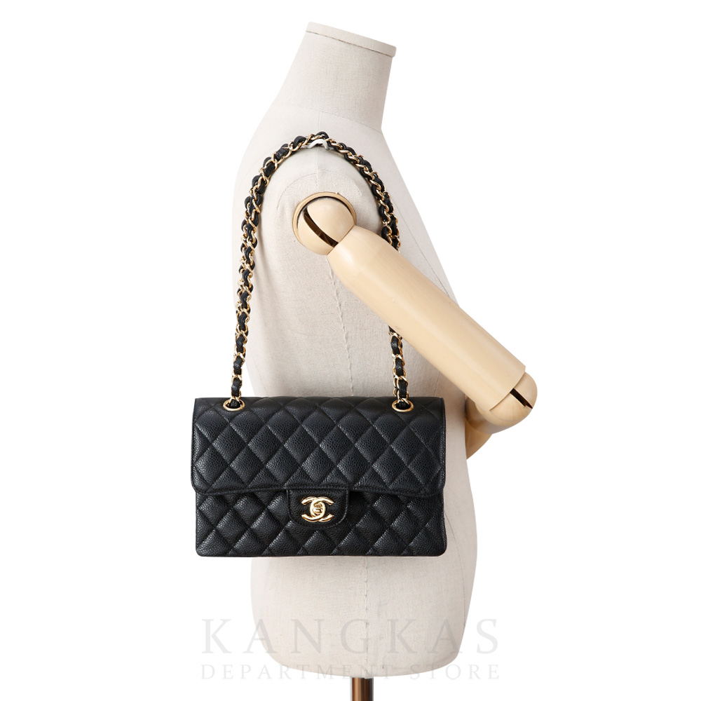 CHANEL(USED)샤넬 캐비어 클래식 스몰 플랩백 금장