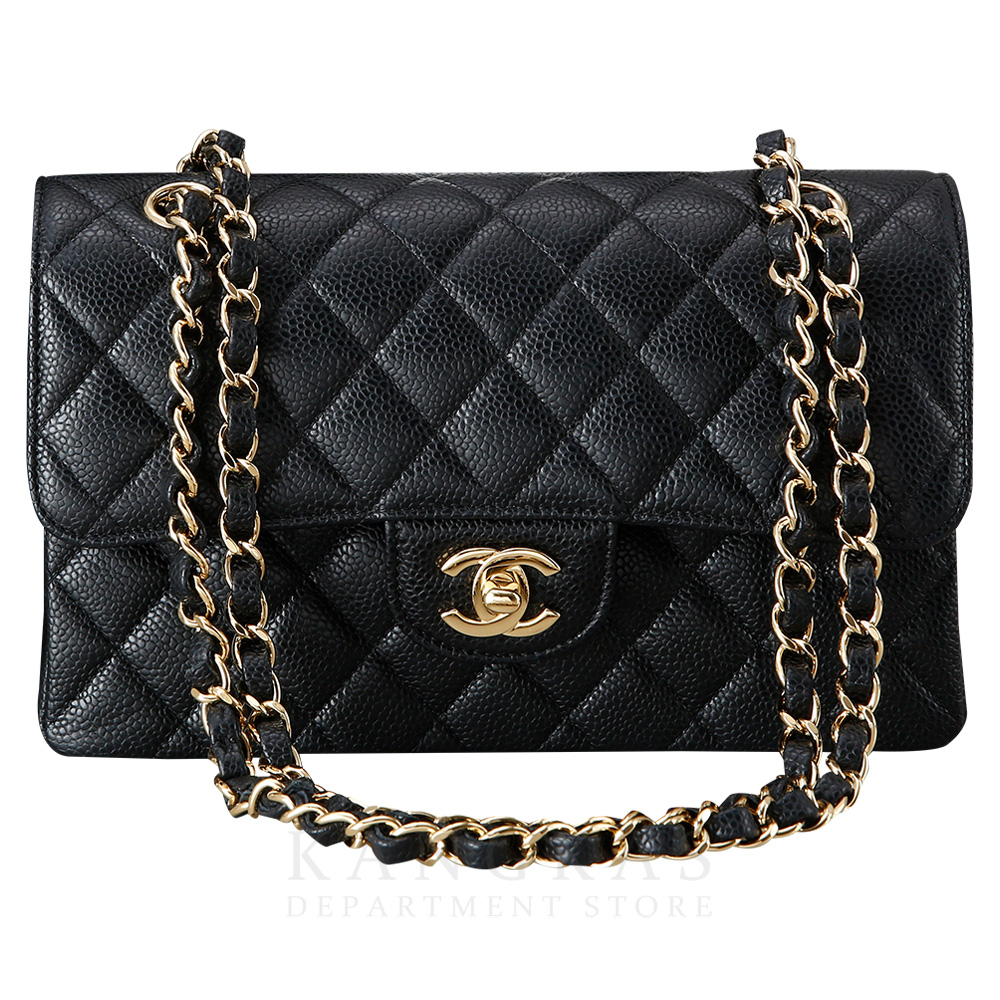CHANEL(USED)샤넬 캐비어 클래식 스몰 플랩백 금장