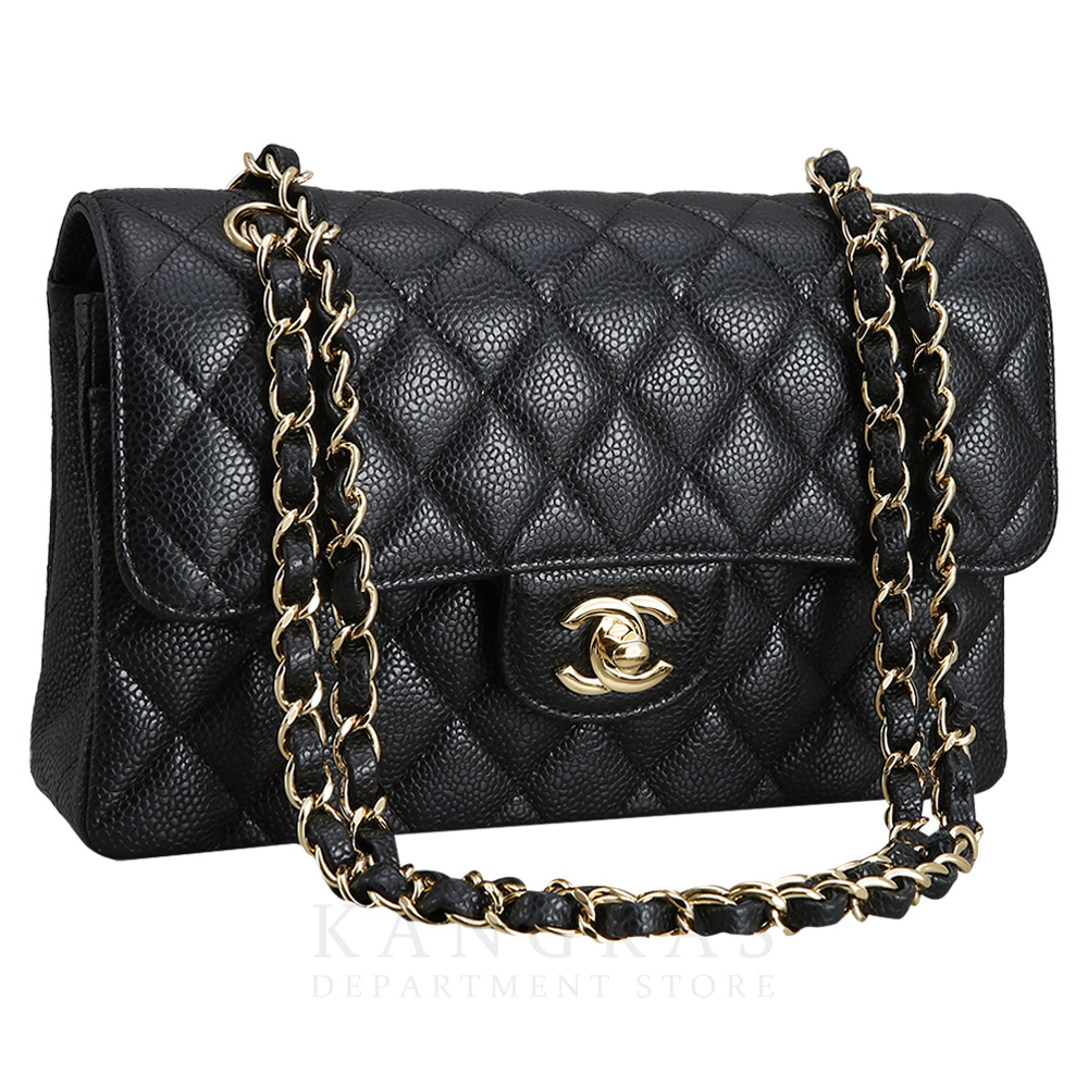 CHANEL(USED)샤넬 캐비어 클래식 스몰 플랩백 금장