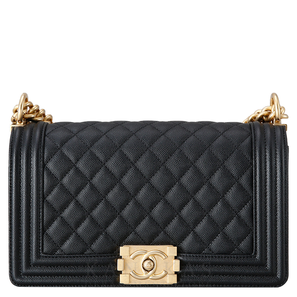 CHANEL(USED)샤넬 캐비어 보이샤넬 미듐