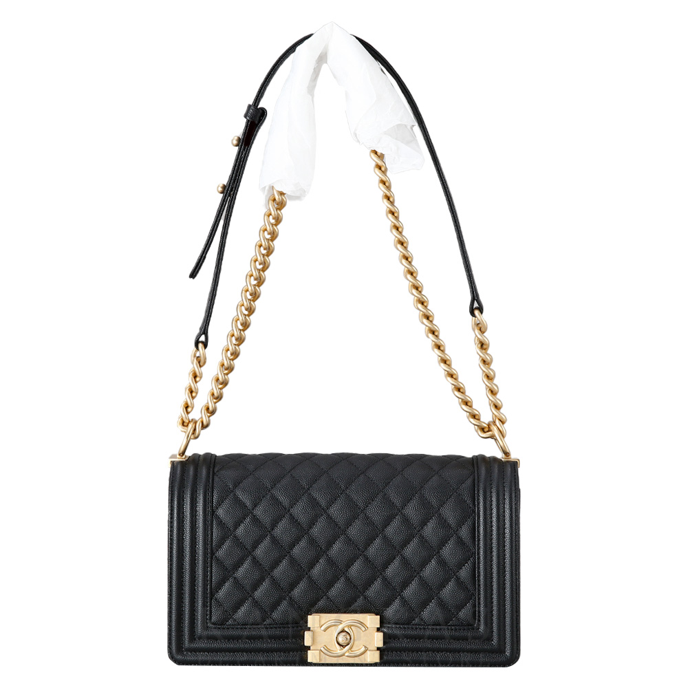 CHANEL(USED)샤넬 캐비어 보이샤넬 미듐