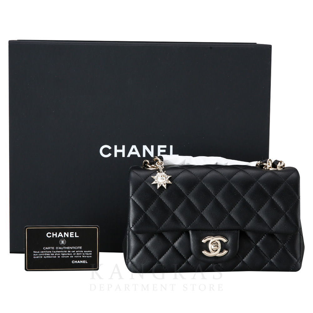 CHANEL(USED)샤넬 시즌 체인 클래식 램스킨 뉴미니 @@@@@