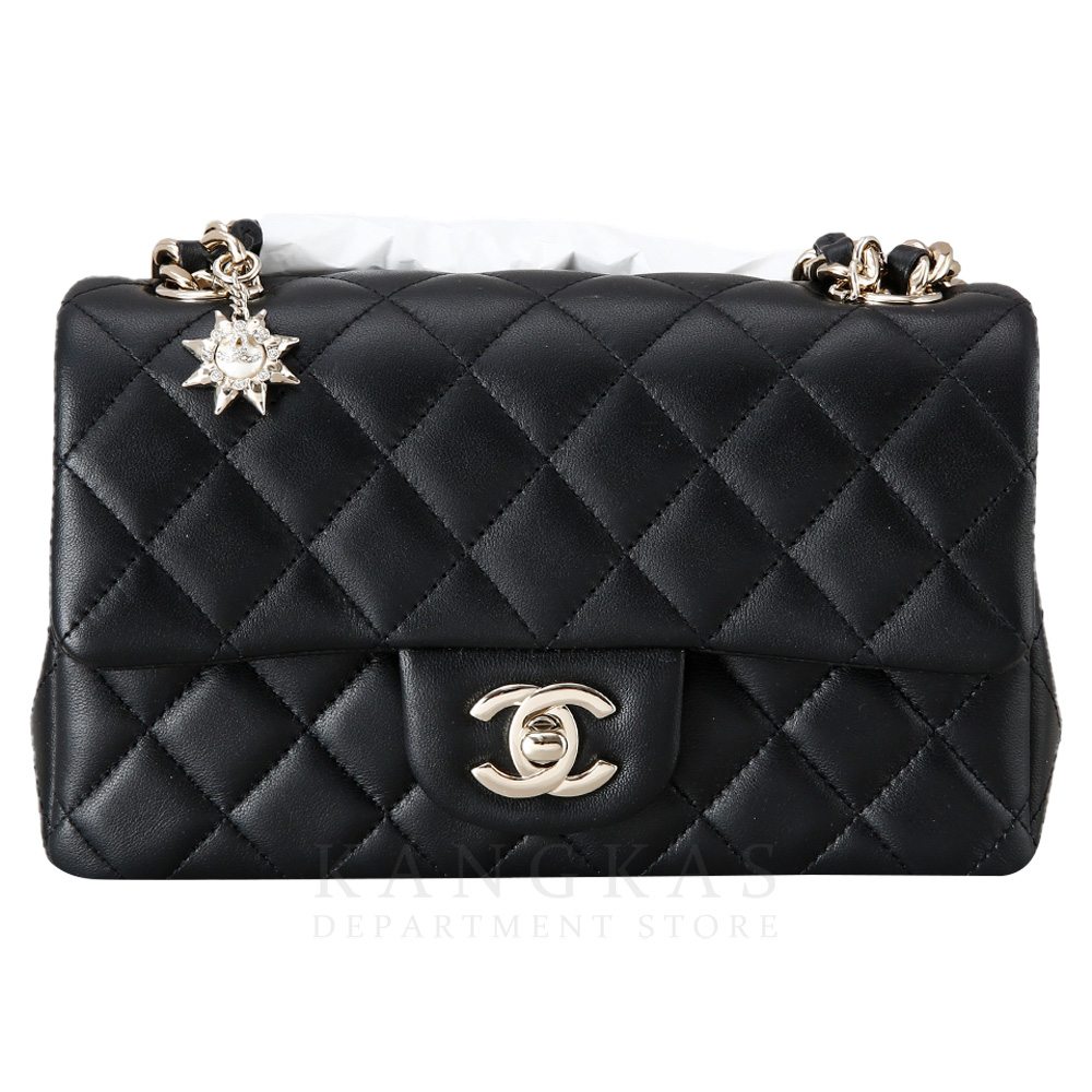 CHANEL(USED)샤넬 시즌 체인 클래식 램스킨 뉴미니 @@@@@