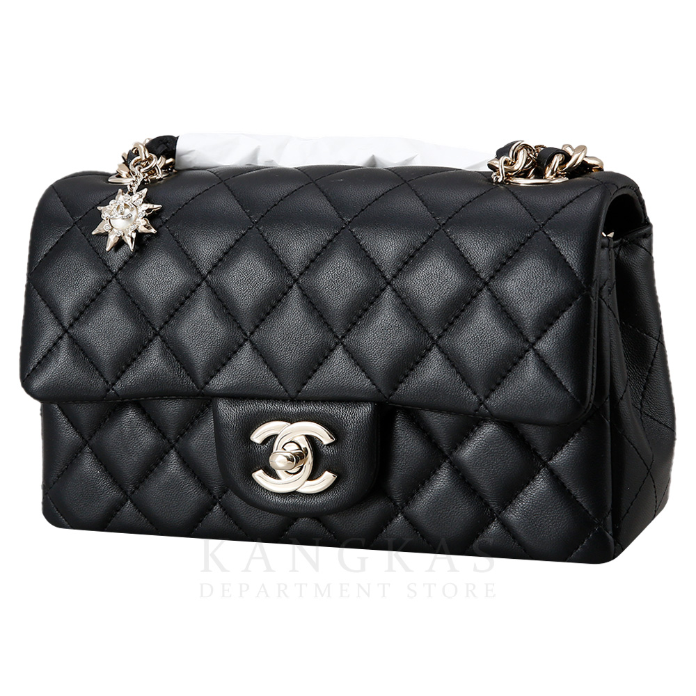 CHANEL(USED)샤넬 시즌 체인 클래식 램스킨 뉴미니 @@@@@