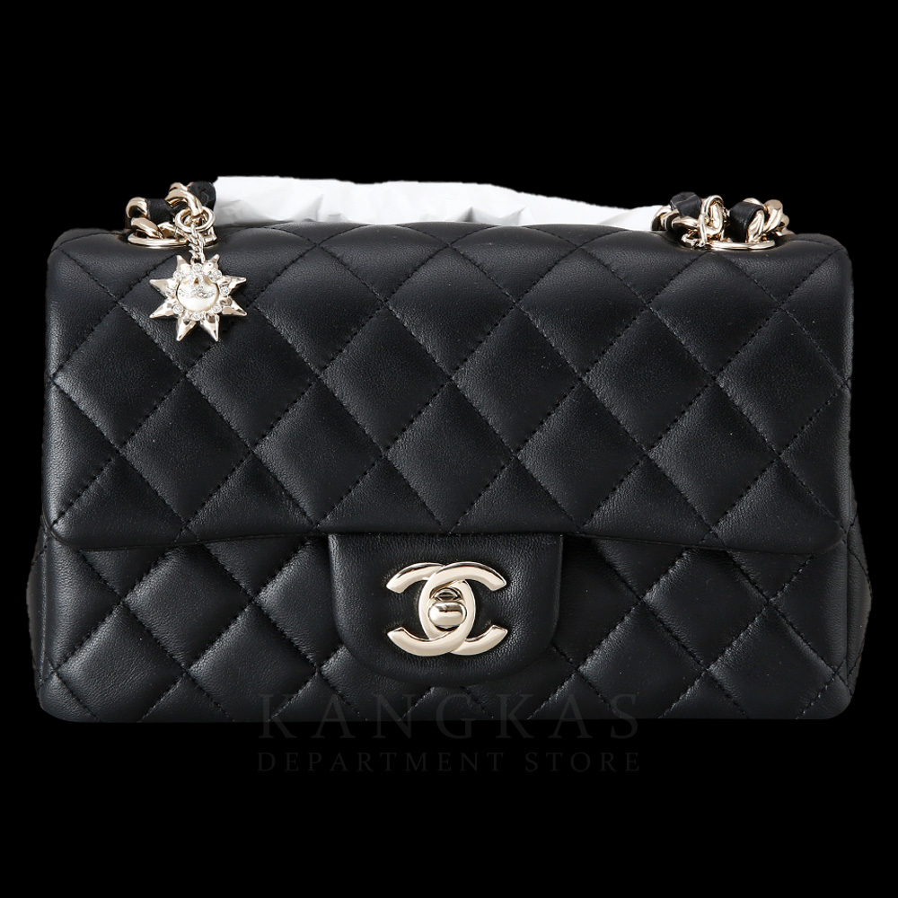 CHANEL(USED)샤넬 시즌 체인 클래식 램스킨 뉴미니 @@@@@