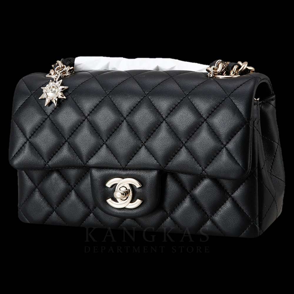 CHANEL(USED)샤넬 시즌 체인 클래식 램스킨 뉴미니 @@@@@