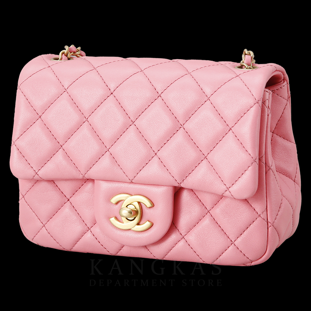 CHANEL(USED)샤넬 램스킨 클래식 쁘띠삭 골든볼
