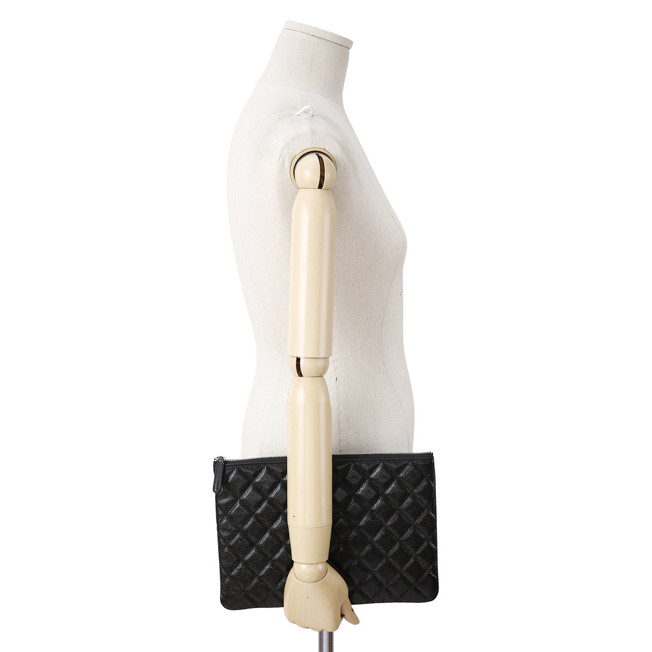 CHANEL(USED)샤넬 캐비어 클러치 미듐