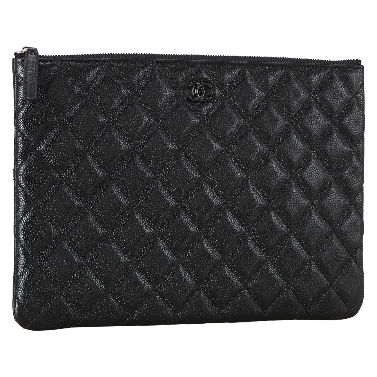 CHANEL(USED)샤넬 캐비어 클러치 미듐