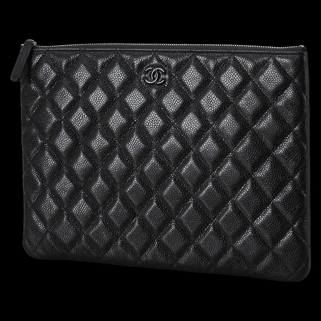 CHANEL(USED)샤넬 캐비어 클러치 미듐