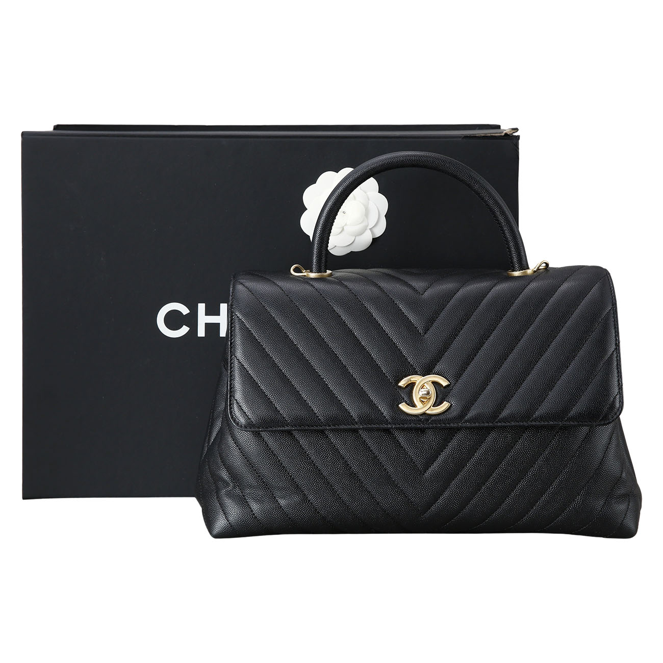 CHANEL(USED)샤넬 캐비어 코코핸들 라지