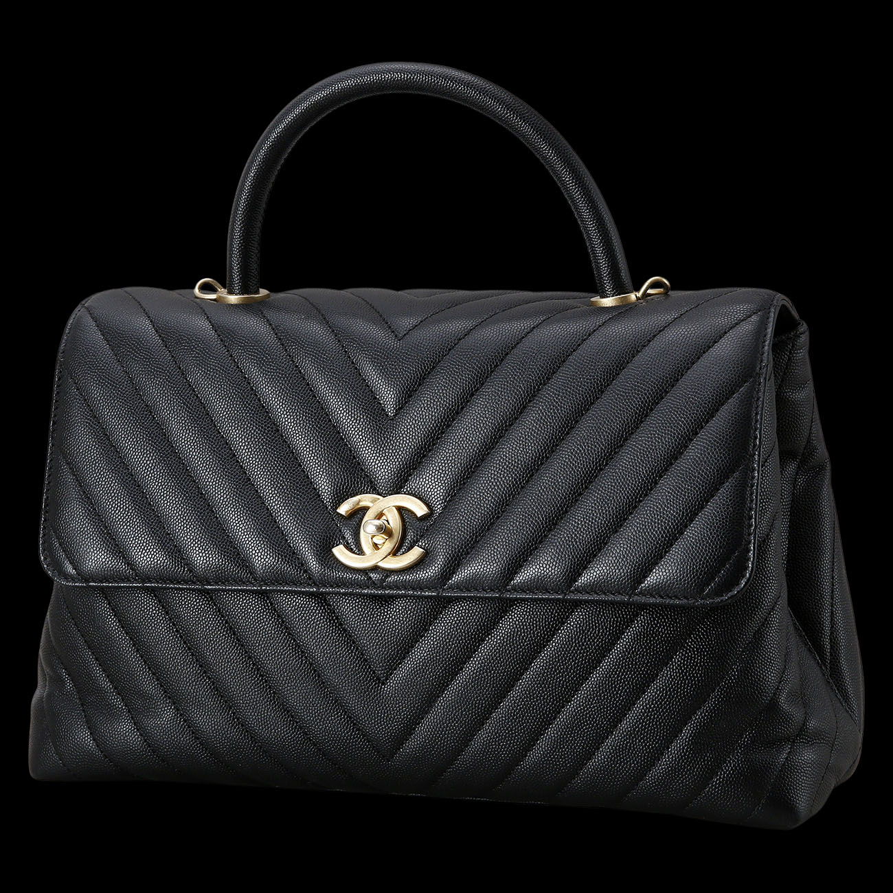 CHANEL(USED)샤넬 캐비어 코코핸들 라지