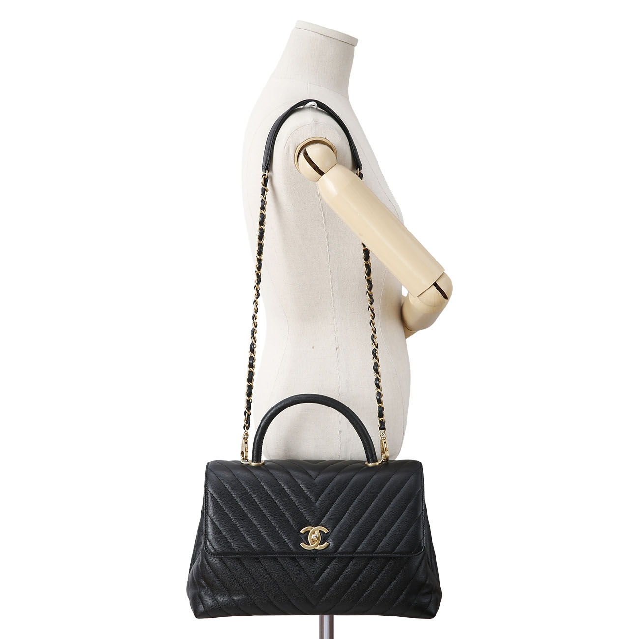 CHANEL(USED)샤넬 캐비어 코코핸들 라지